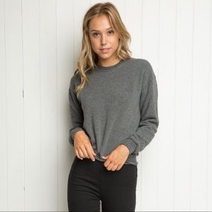 Brandy Melville Sweatshirt - Grey, OS